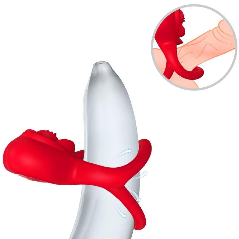 ARMONY - RING VIBRATOR HEART RED 2 ARMONY - RING VIBRATOR HEART RED - obrazek 2