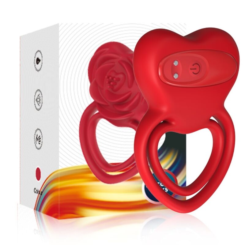 ARMONY - RING VIBRATOR HEART RED 5 ARMONY - RING VIBRATOR HEART RED - obrazek 5