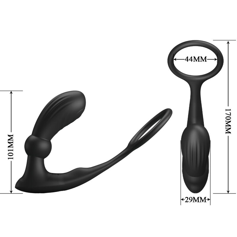 PRETTY LOVE - WARREN BLACK ANAL RING VIBRATOR 4 PRETTY LOVE - WARREN BLACK ANAL RING VIBRATOR - obrazek 4