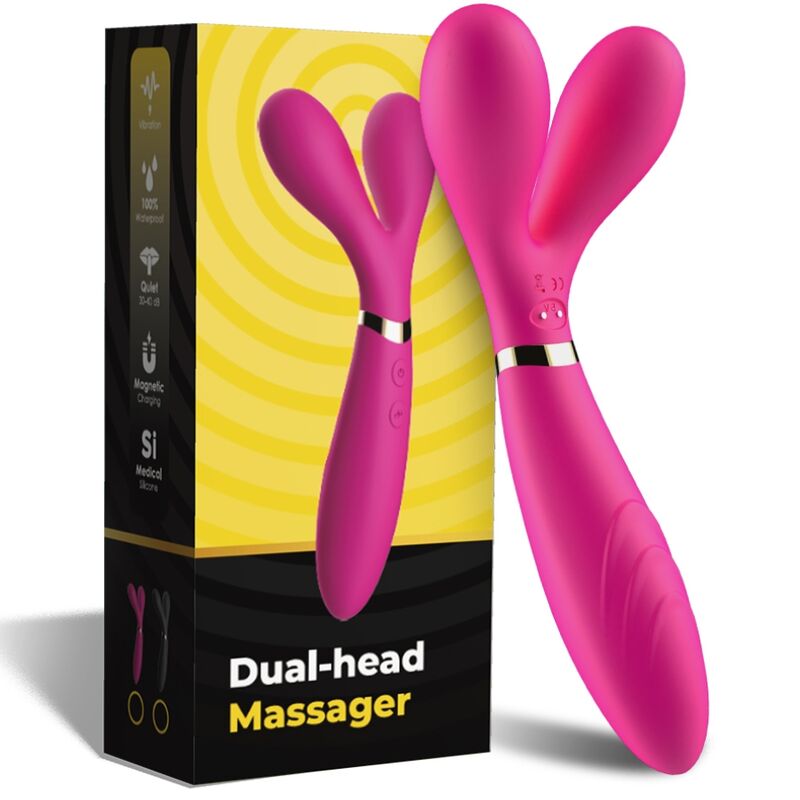 ARMONY - Y-WAND MASSAGER VIBRATOR DOUBLE HEAD FUCHSIA 5 ARMONY - Y-WAND MASSAGER VIBRATOR DOUBLE HEAD FUCHSIA - obrazek 5