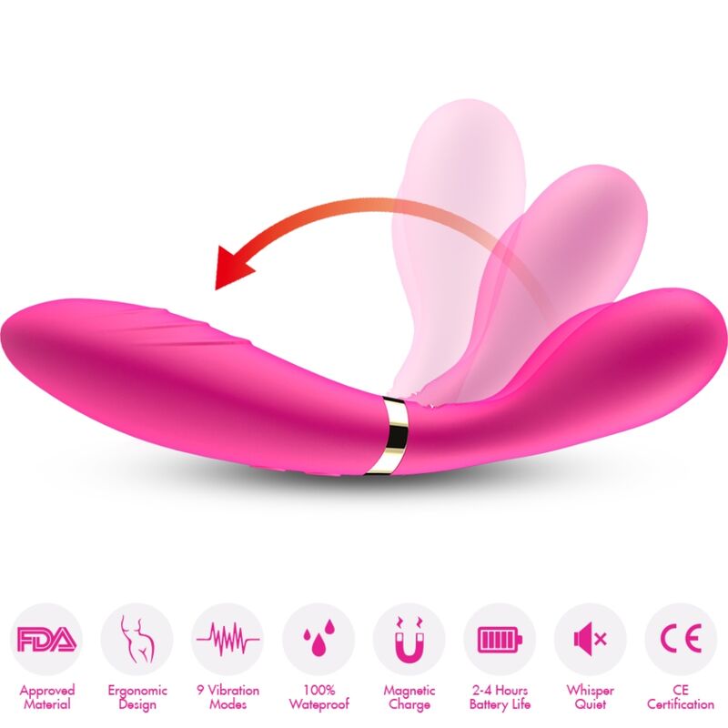 ARMONY - Y-WAND MASSAGER VIBRATOR DOUBLE HEAD FUCHSIA 3 ARMONY - Y-WAND MASSAGER VIBRATOR DOUBLE HEAD FUCHSIA - obrazek 3