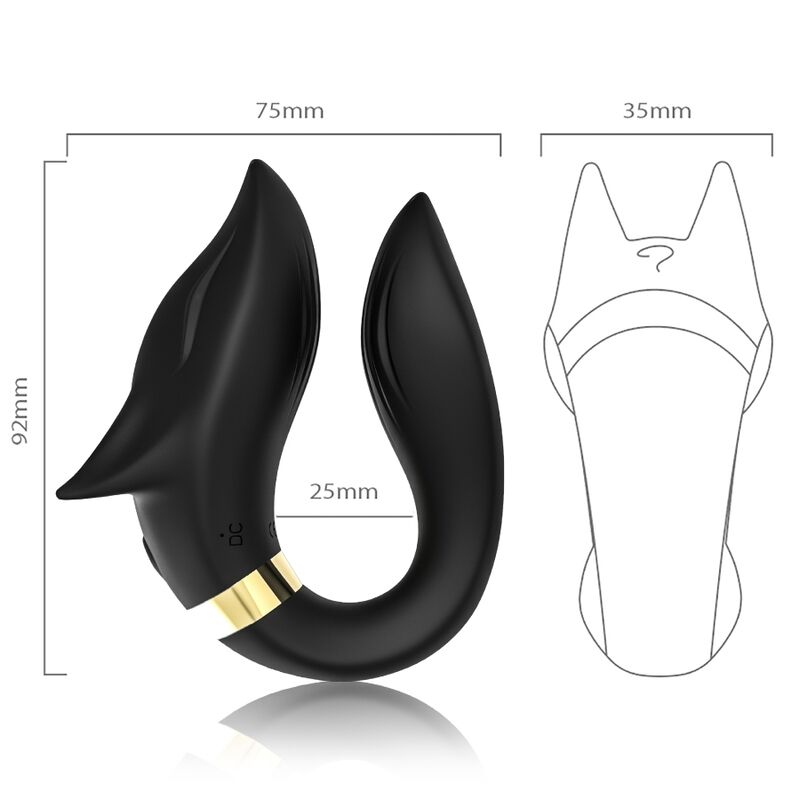ARMONY - FOX VIBRATOR FOR COUPLES REMOTE CONTROL BLACK 3 ARMONY - FOX VIBRATOR FOR COUPLES REMOTE CONTROL BLACK - obrazek 3