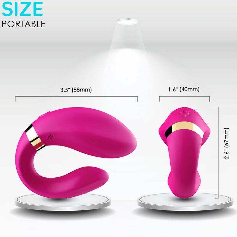 ARMONY - CRESCENT VIBRATOR FOR COUPLES REMOTE CONTROL FUCHSIA 3 ARMONY - CRESCENT VIBRATOR FOR COUPLES REMOTE CONTROL FUCHSIA - obrazek 3