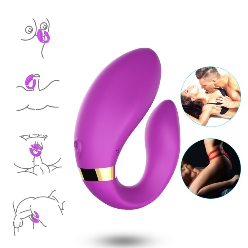 ARMONY - CRESCENT VIBRATOR FOR COUPLES REMOTE CONTROL PURPLE 2 ARMONY - CRESCENT VIBRATOR FOR COUPLES REMOTE CONTROL PURPLE - obrazek 2