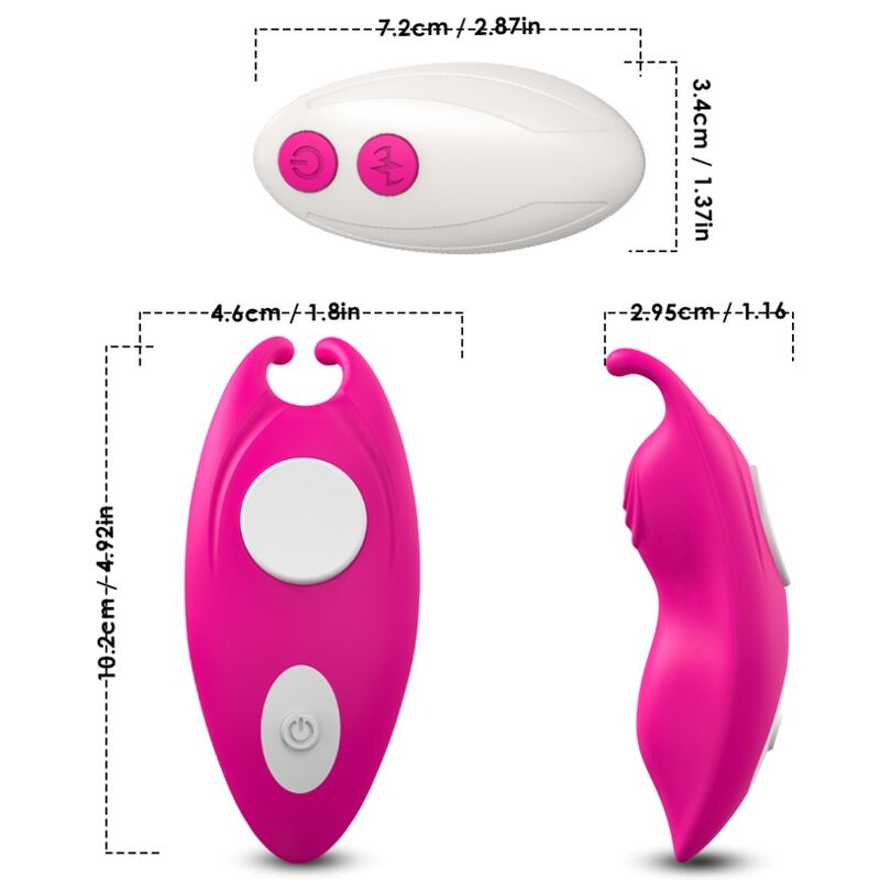 ARMONY - HONEYBEE WEARABLE PANTIES VIBRATOR G-SPOT REMOTE CONTROL FUCHSIA 4 ARMONY - HONEYBEE WEARABLE PANTIES VIBRATOR G-SPOT REMOTE CONTROL FUCHSIA - obrazek 4