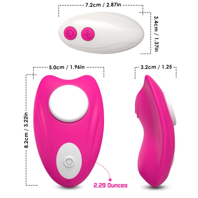ARMONY - BUTTERFLY WEARABLE PANTIES VIBRATOR REMOTE CONTROL PINK 2 ARMONY - BUTTERFLY WEARABLE PANTIES VIBRATOR REMOTE CONTROL PINK - obrazek 2
