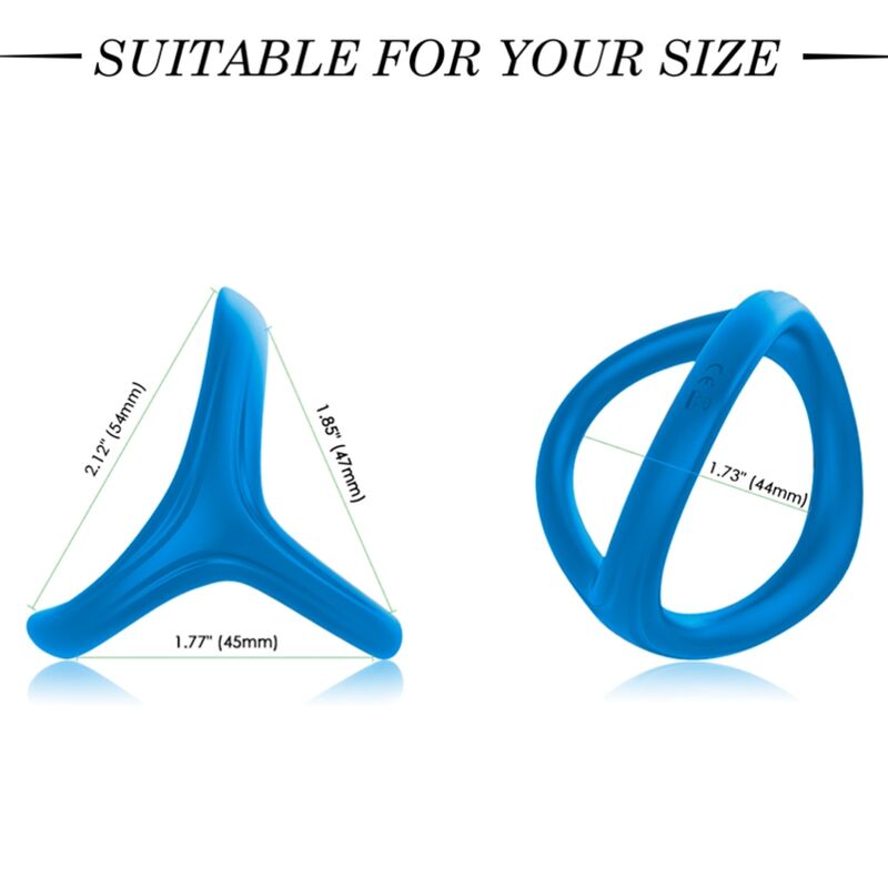 ARMONY - TRESOR DOUBLE SILICONE RING BLUE 2 ARMONY - TRESOR DOUBLE SILICONE RING BLUE - obrazek 2