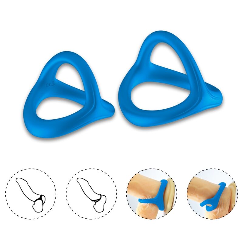ARMONY - TRESOR DOUBLE SILICONE RING BLUE 3 ARMONY - TRESOR DOUBLE SILICONE RING BLUE - obrazek 3