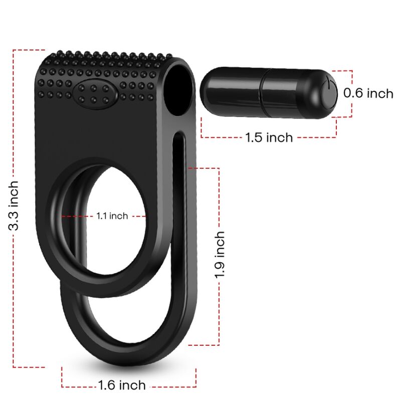 ARMONY - TWINS DOUBLE VIBRATOR RING FOR COUPLES BLACK 3 ARMONY - TWINS DOUBLE VIBRATOR RING FOR COUPLES BLACK - obrazek 3