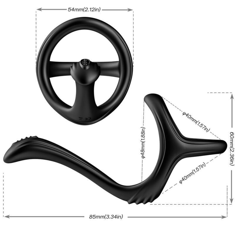 ARMONY - TREASURE DOUBLE ANAL RING BLACK 2 ARMONY - TREASURE DOUBLE ANAL RING BLACK - obrazek 2