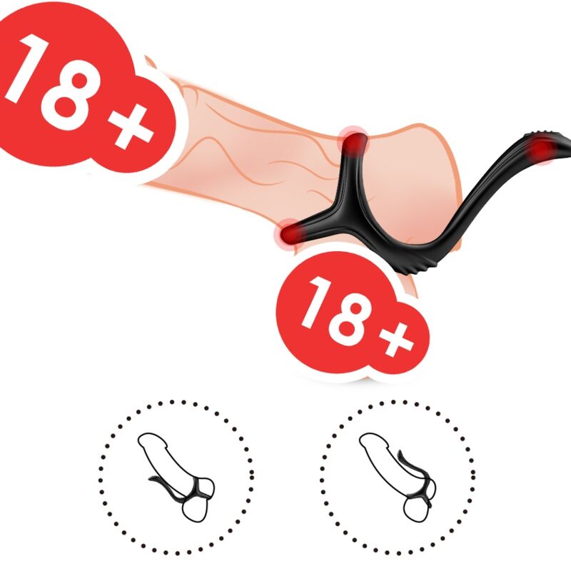 ARMONY - TREASURE DOUBLE ANAL RING BLACK 3 ARMONY - TREASURE DOUBLE ANAL RING BLACK - obrazek 3