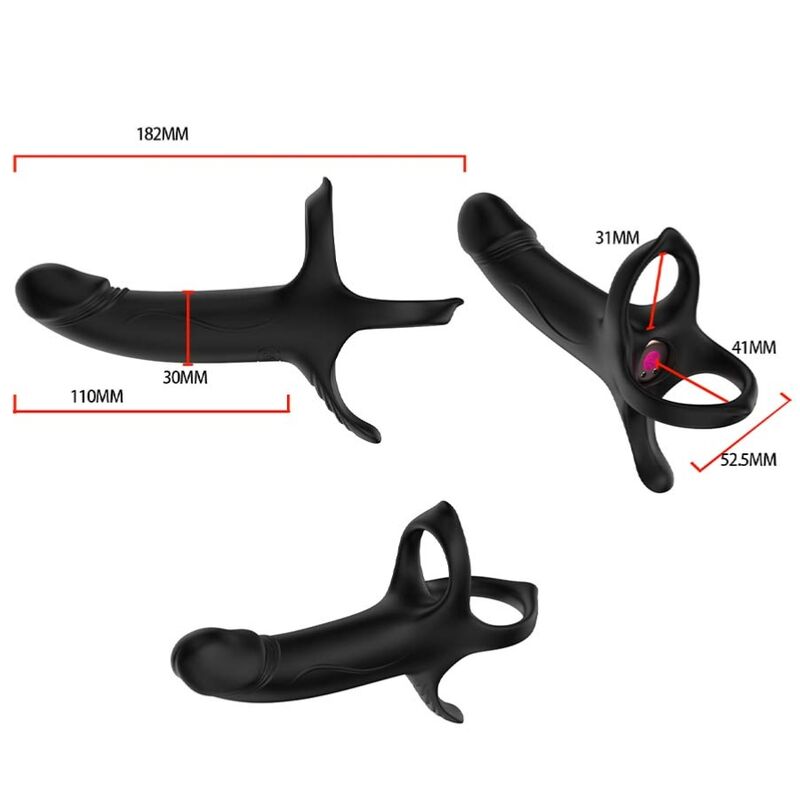 ARMONY - DILDO WITH RING VIBRATOR REMOTE CONTROL BLACK 3 ARMONY - DILDO WITH RING VIBRATOR REMOTE CONTROL BLACK - obrazek 3