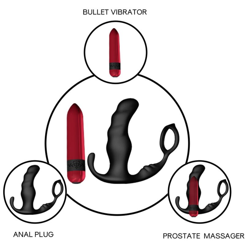 ARMONY - KNIGHT VIBRATOR ANAL PROSTATE RING REMOTE CONTROL BLACK 3 ARMONY - KNIGHT VIBRATOR ANAL PROSTATE RING REMOTE CONTROL BLACK - obrazek 3