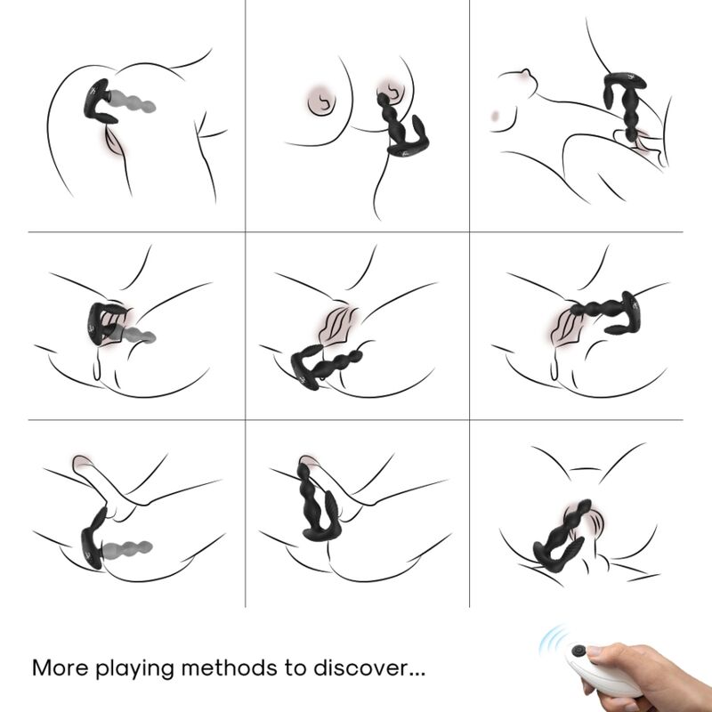 ARMONY - MANFUN VIBRATOR STIMULATOR ANAL PLUG REMOTE CONTROL BLACK 2 ARMONY - MANFUN VIBRATOR STIMULATOR ANAL PLUG REMOTE CONTROL BLACK - obrazek 2