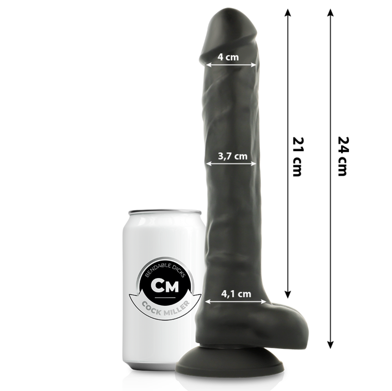 COCK MILLER - SILICONE DENSITY COCKSIL ARTICULABLE BLACK 24 CM 2 COCK MILLER - SILICONE DENSITY COCKSIL ARTICULABLE BLACK 24 CM - obrazek 2
