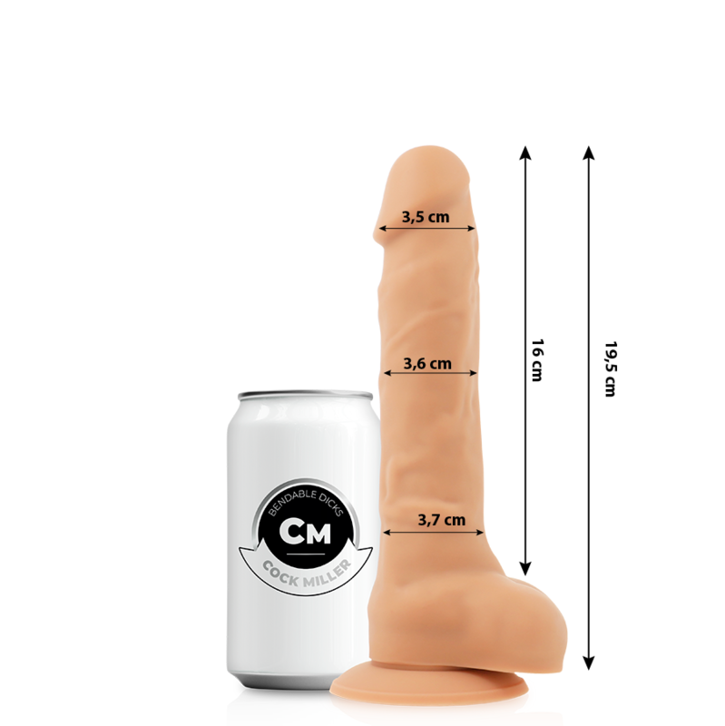 COCK MILLER - DILDO REALISTIC SILICONE DENSITY ARTICULABLE FLESH 19.5 CM 2 COCK MILLER - DILDO REALISTIC SILICONE DENSITY ARTICULABLE FLESH 19.5 CM - obrazek 2