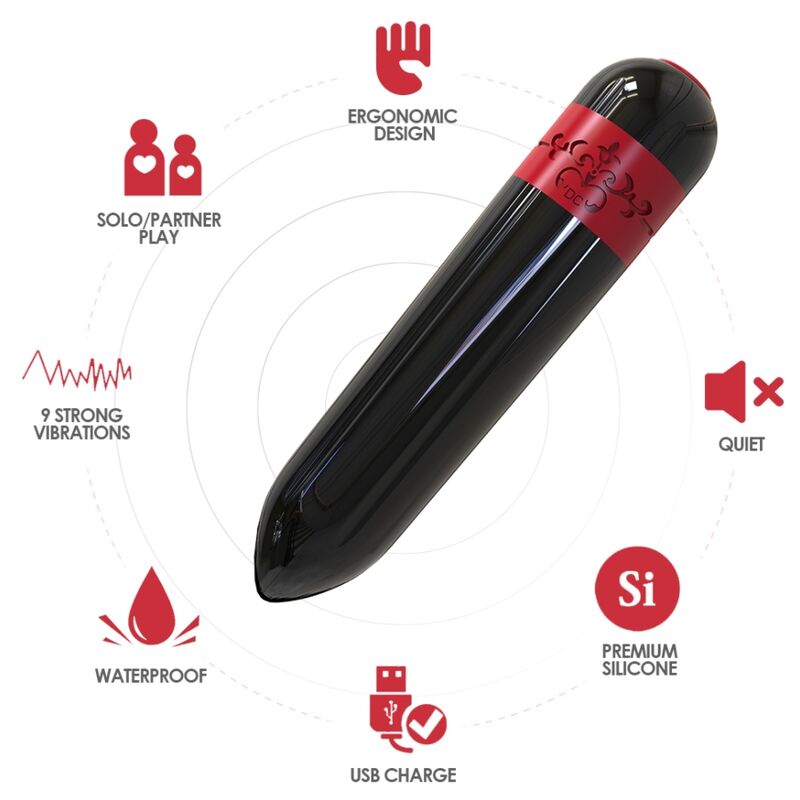 ARMONY - ROCKET VIBRATOR BULLET BLACK 2 ARMONY - ROCKET VIBRATOR BULLET BLACK - obrazek 2