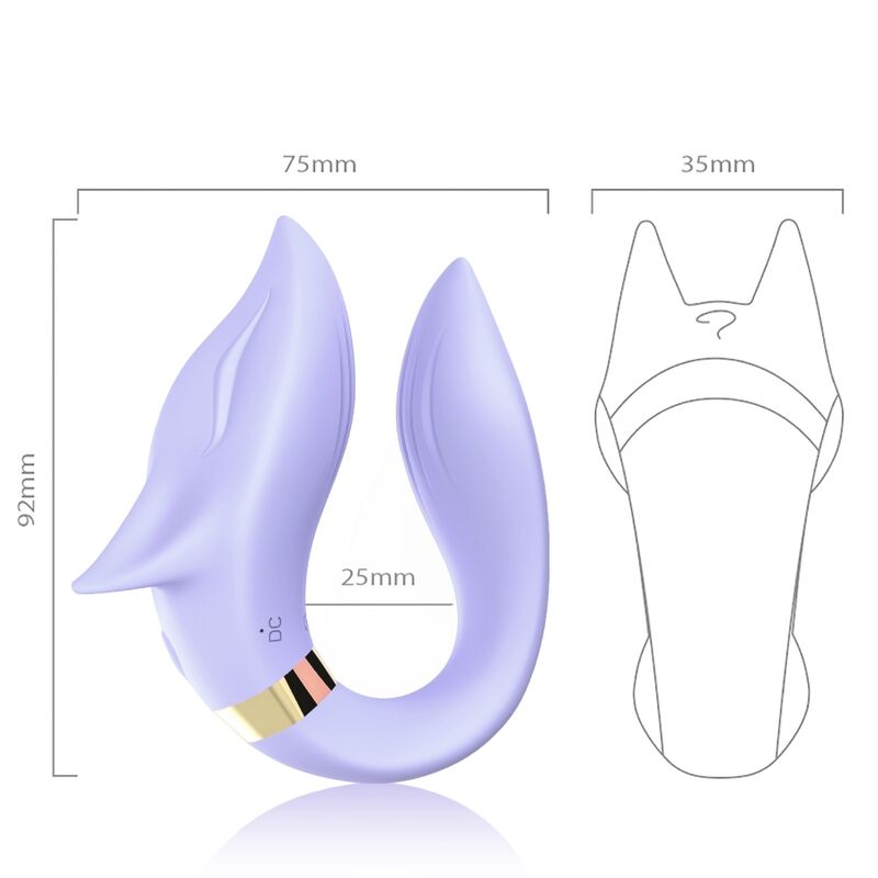 ARMONY - FOX VIBRATOR FOR COUPLES REMOTE CONTROL PURPLE 3 ARMONY - FOX VIBRATOR FOR COUPLES REMOTE CONTROL PURPLE - obrazek 3