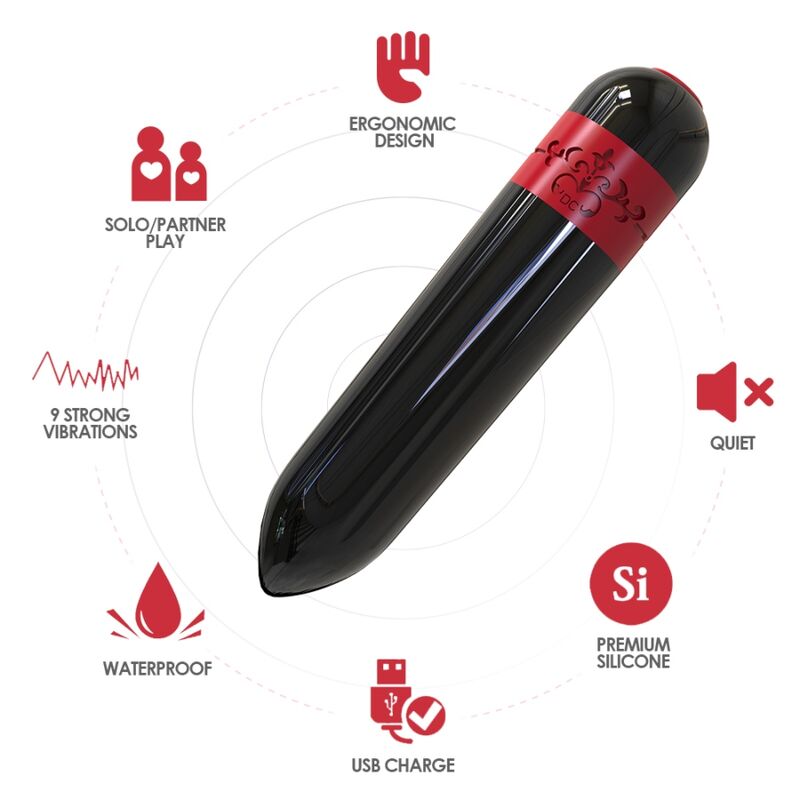 ARMONY - ROCKET VIBRATOR BULLET REMOTE CONTROL BLACK 3 ARMONY - ROCKET VIBRATOR BULLET REMOTE CONTROL BLACK - obrazek 3