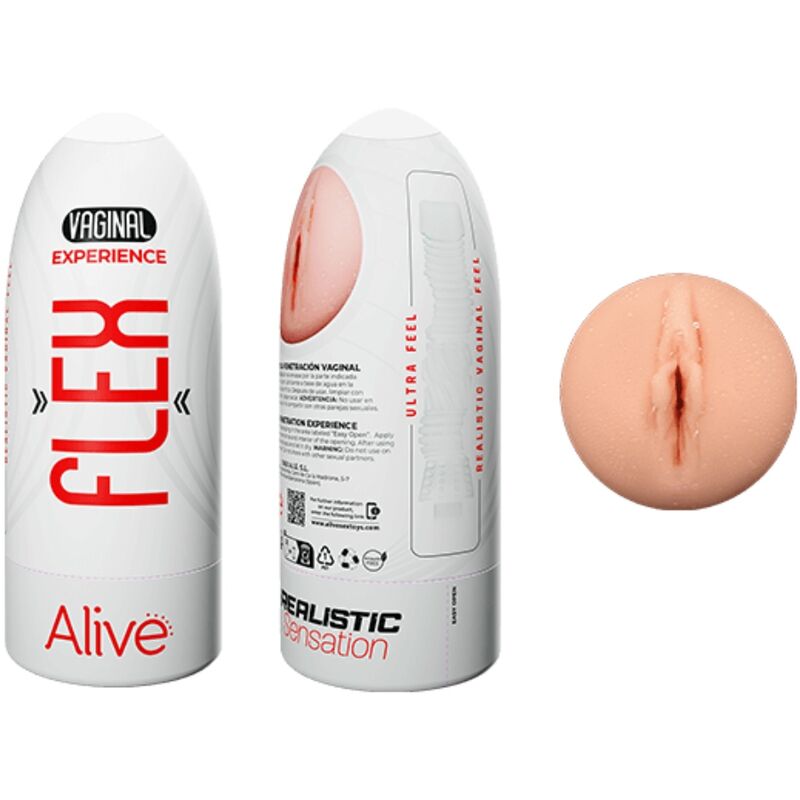 ALIVE - FLEX MALE MASTURBADOR VAGINAL SIZE M 2 ALIVE - FLEX MALE MASTURBADOR VAGINAL SIZE M - obrazek 2