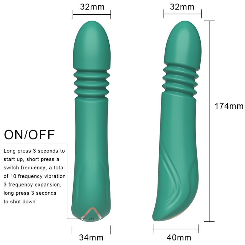 ARMONY - GREEN G-SPOT VIBRATOR THRUSTING 2 ARMONY - GREEN G-SPOT VIBRATOR THRUSTING - obrazek 2