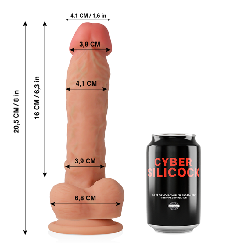 CYBER SILICOCK - ULTRA REALISTIC SOFT LIQUID SILICONE DONG 20.5 CM -O- 4.1 CM 2 CYBER SILICOCK - ULTRA REALISTIC SOFT LIQUID SILICONE DONG 20.5 CM -O- 4.1 CM - obrazek 2