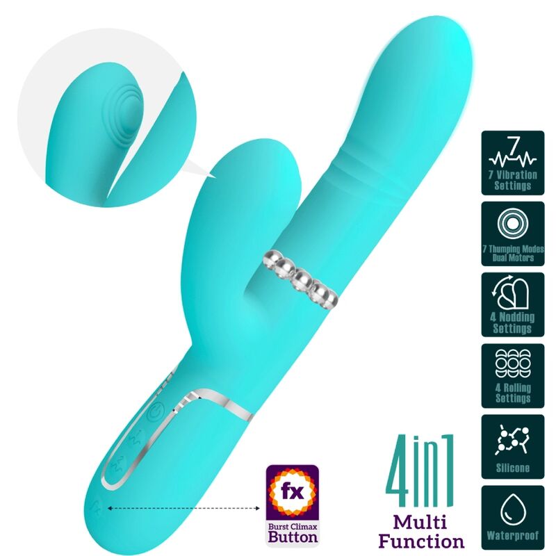 PRETTY LOVE - MULTIFUNCTION G-SPOT VIBRATOR AQUA GREEN 3 PRETTY LOVE - MULTIFUNCTION G-SPOT VIBRATOR AQUA GREEN - obrazek 3