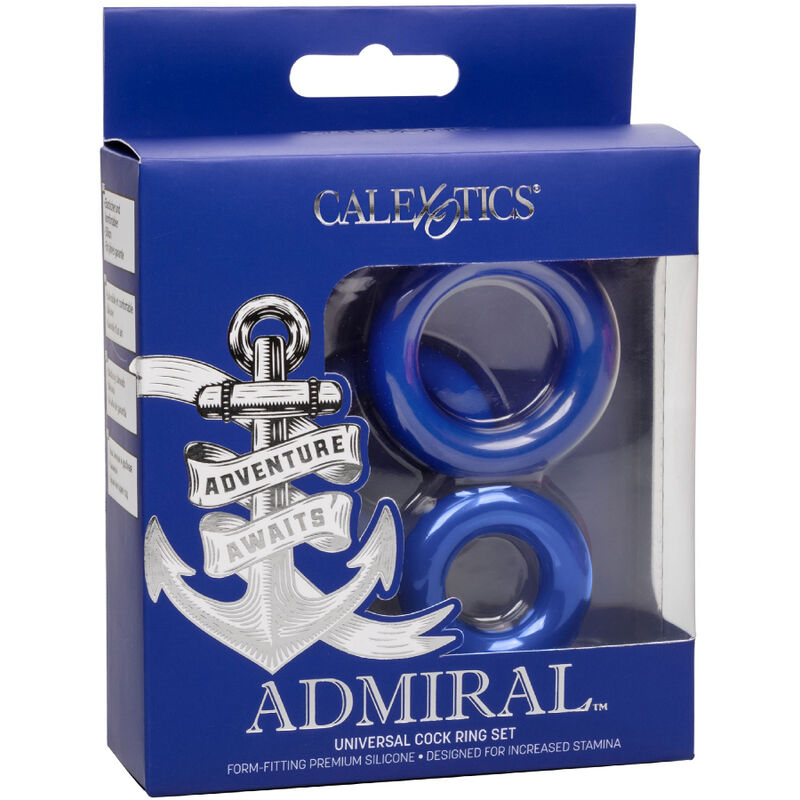 CALEXOTICS - ADMIRAL COCK RING SET BLUE 4 CALEXOTICS - ADMIRAL COCK RING SET BLUE - obrazek 4