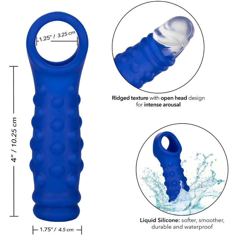 CALEXOTICS - ADMIRAL BEADED PENIS COVER LIQUID SILICONE BLUE 4 CALEXOTICS - ADMIRAL BEADED PENIS COVER LIQUID SILICONE BLUE - obrazek 4
