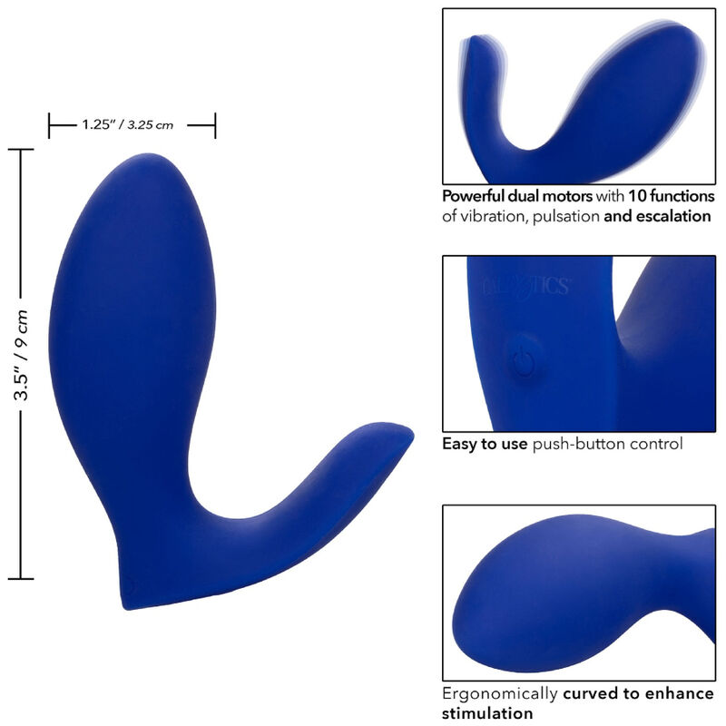 CALEXOTICS - ADMIRAL RIMMING PROSTATE STIMULATOR VIBRATOR BLUE 4 CALEXOTICS - ADMIRAL RIMMING PROSTATE STIMULATOR VIBRATOR BLUE - obrazek 4