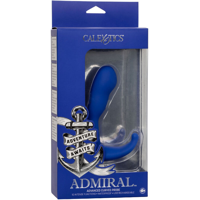 CALEXOTICS - ADMIRAL CURVED ANAL STIMULATOR VIBRATOR BLUE 5 CALEXOTICS - ADMIRAL CURVED ANAL STIMULATOR VIBRATOR BLUE - obrazek 5