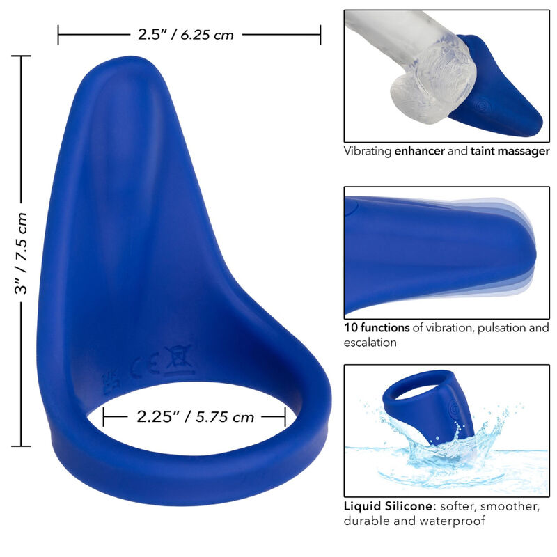 CALEXOTICS - ADMIRAL PERINEUM MASSAGER BLUE 4 CALEXOTICS - ADMIRAL PERINEUM MASSAGER BLUE - obrazek 4