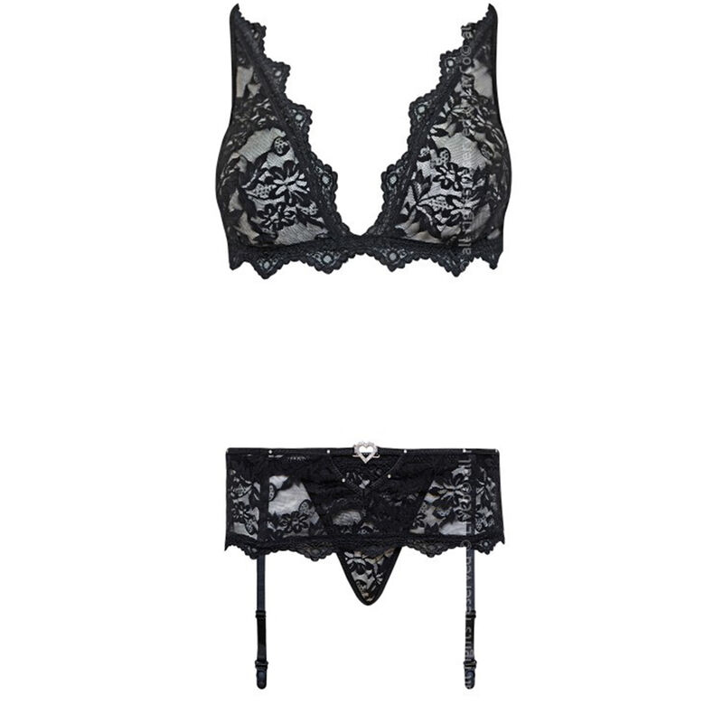 LIVCO CORSETTI FASHION - BELITA LC 90231 BRA + PANTY + GARTER BELT BLACK L/XL 5 LIVCO CORSETTI FASHION - BELITA LC 90231 BRA + PANTY + GARTER BELT BLACK L/XL - obrazek 5