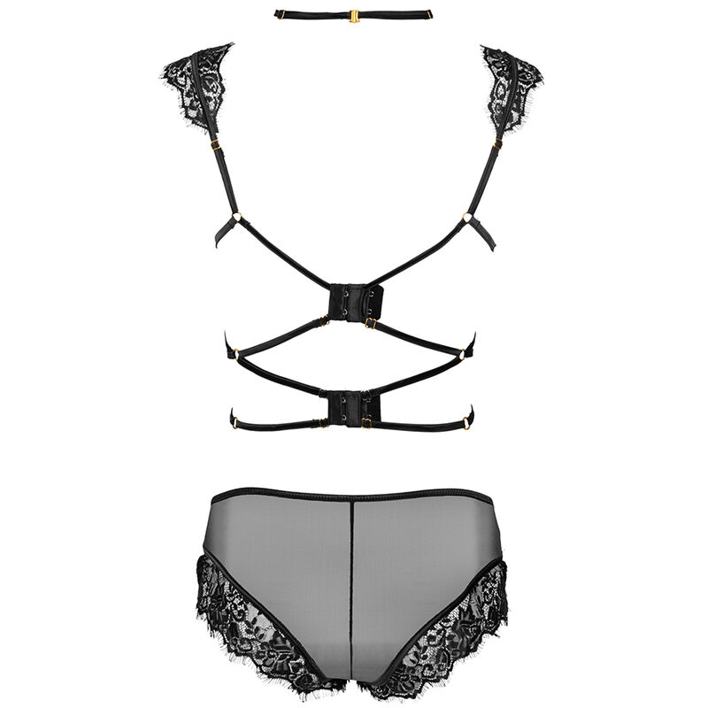 LIVCO CORSETTI FASHION - PALMENOM LC 90614 BRA + PANTY BLACK L/XL 4 LIVCO CORSETTI FASHION - PALMENOM LC 90614 BRA + PANTY BLACK L/XL - obrazek 4