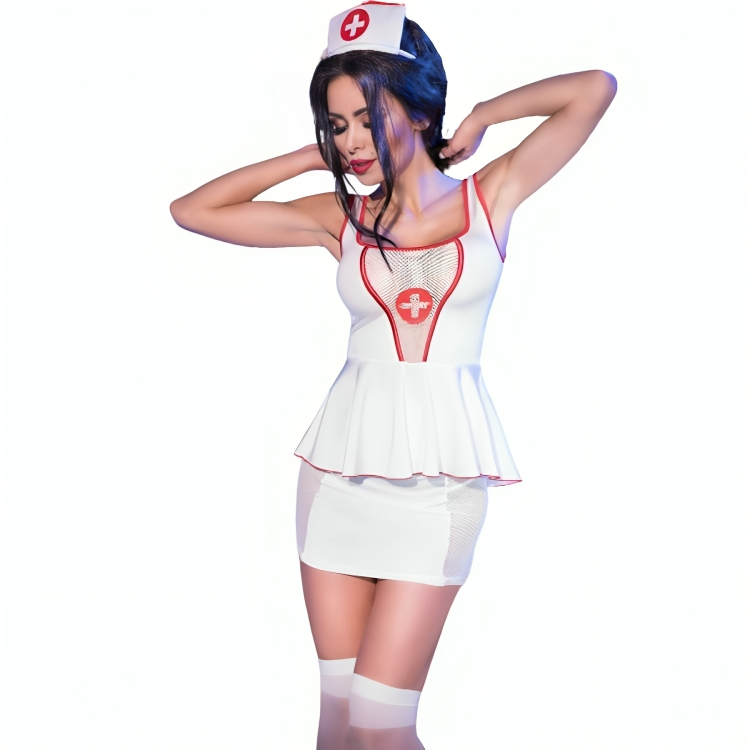 CHILIROSE - CR 4160 COSTUME NURSE TOP  SKIRT S/M