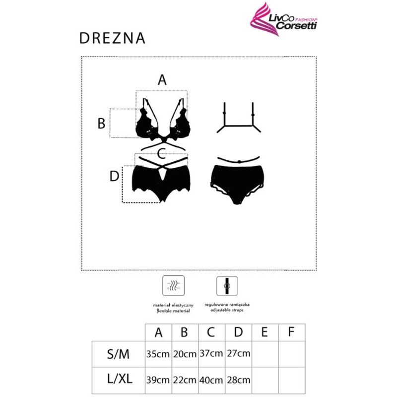 LIVCO CORSETTI FASHION - DREZNA LC 90733 BRA + PANTY BLACK 5 LIVCO CORSETTI FASHION - DREZNA LC 90733 BRA + PANTY BLACK - obrazek 5