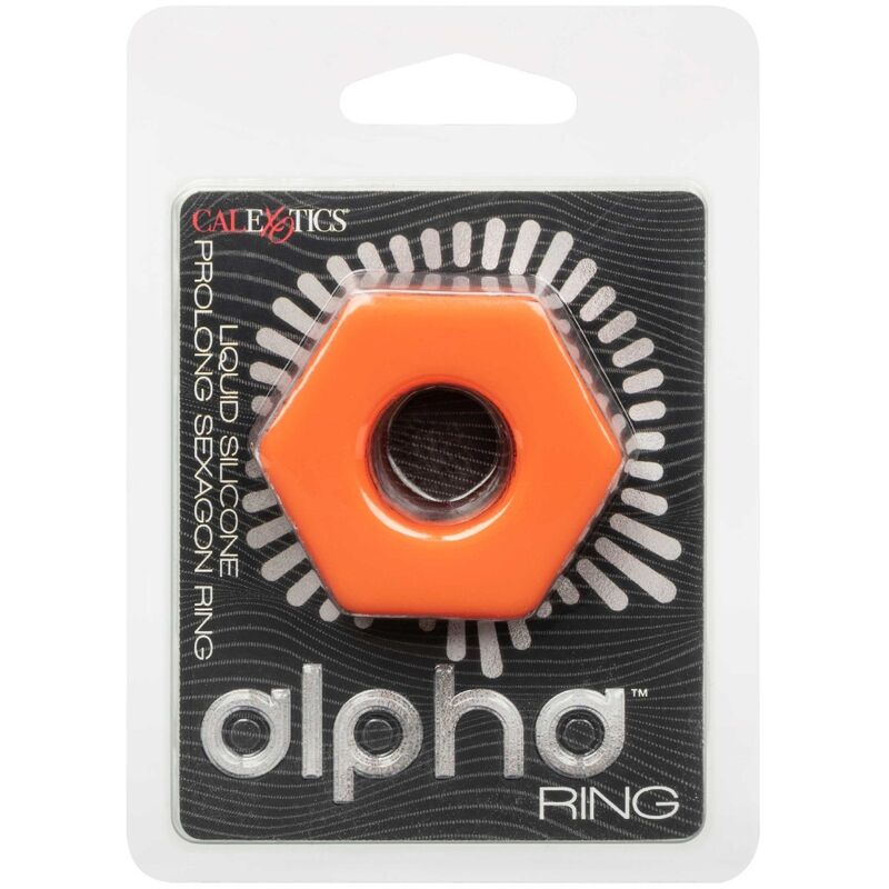 CALEXOTICS - ALPHA PROLONG SEXAGON RING ORANGE 2 CALEXOTICS - ALPHA PROLONG SEXAGON RING ORANGE - obrazek 2