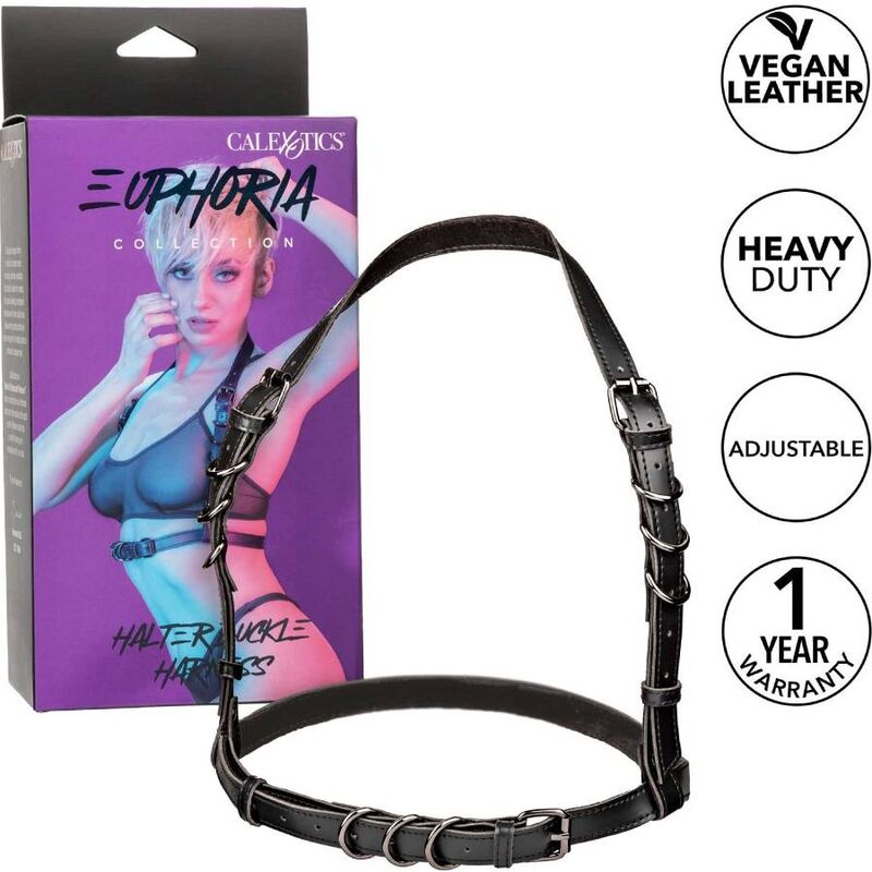 CALEXOTICS - EUPHORIA HALTER BUCKLE HARNESS BLACK 2 CALEXOTICS - EUPHORIA HALTER BUCKLE HARNESS BLACK - obrazek 2