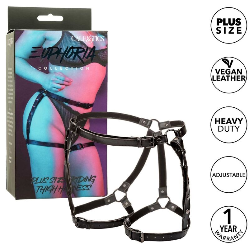 CALEXOTICS - EUPHORIA PLUS SIZE RIDING THIGH HARNESS 2 CALEXOTICS - EUPHORIA PLUS SIZE RIDING THIGH HARNESS - obrazek 2