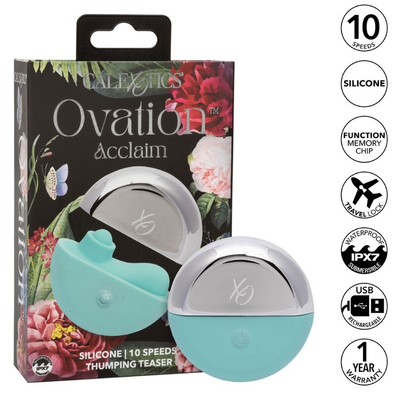CALEXOTICS - OVATION ACCLAIM STIMULATOR AQUA GREEN 2 CALEXOTICS - OVATION ACCLAIM STIMULATOR AQUA GREEN - obrazek 2