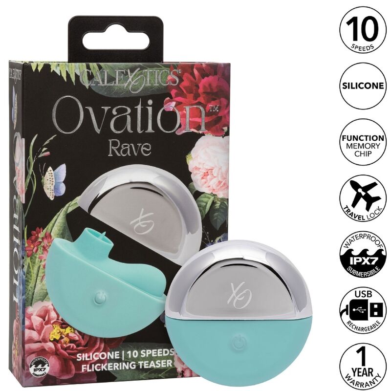 CALEXOTICS - OVATION RAVE STIMULATOR AQUA GREEN 2 CALEXOTICS - OVATION RAVE STIMULATOR AQUA GREEN - obrazek 2