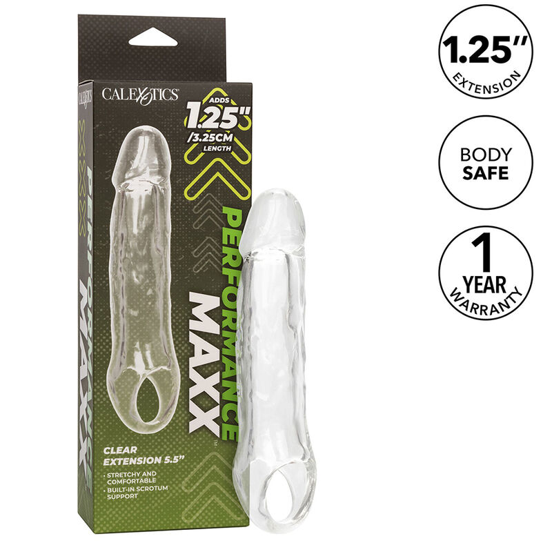 CALEXOTICS - PERFORMANCE MAXX CLEAR EXTENSION 5,5 TRANSPARENT 2 CALEXOTICS - PERFORMANCE MAXX CLEAR EXTENSION 5,5 TRANSPARENT - obrazek 2