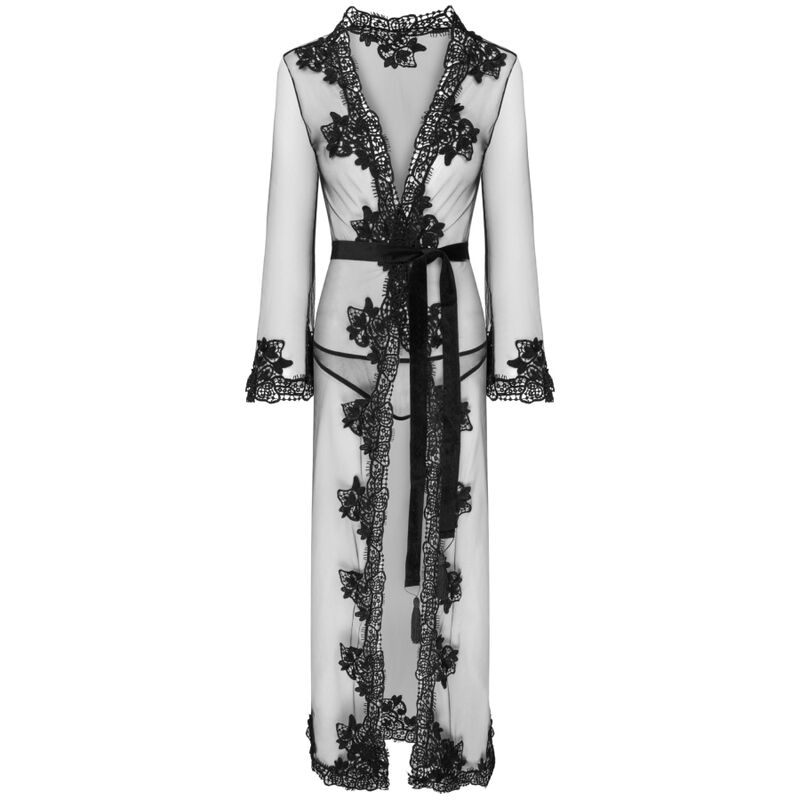 LIVCO CORSETTI FASHION - NOKINA LC XG055 DRESSIN G GOWN + PANTY BLACK ONE SIZE 3 LIVCO CORSETTI FASHION - NOKINA LC XG055 DRESSIN G GOWN + PANTY BLACK ONE SIZE - obrazek 3