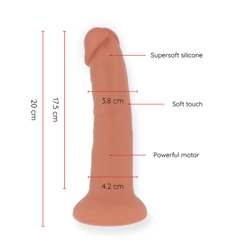 ONINDER - MEDIUM BOGOTÁ VIBRATOR DILDO 9 SPEEDS NATURAL 20 CM -O- 4.2 CM - FREE APP 2 ONINDER - MEDIUM BOGOTÁ VIBRATOR DILDO 9 SPEEDS NATURAL 20 CM -O- 4.2 CM - FREE APP - obrazek 2