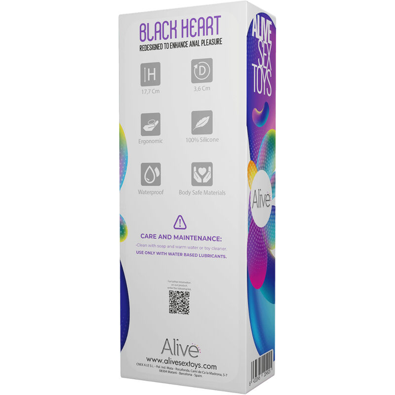 ALIVE - BLACK HEART TEAL ANAL STIMULATOR 4 ALIVE - BLACK HEART TEAL ANAL STIMULATOR - obrazek 4