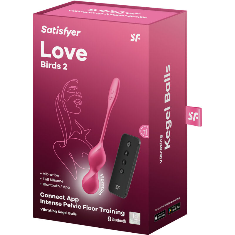 SATISFYER - LOVE BIRDS 2 VIBRATING KEGEL BALLS + FREE APP 5 SATISFYER - LOVE BIRDS 2 VIBRATING KEGEL BALLS + FREE APP - obrazek 5