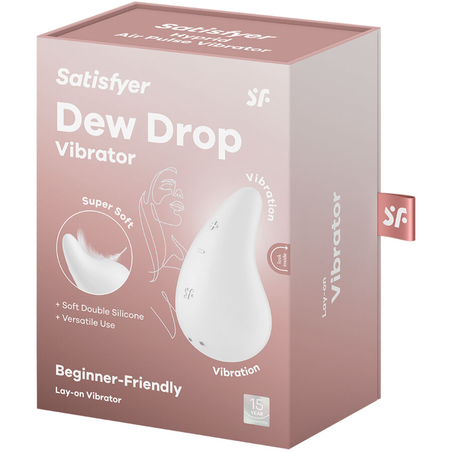 SATISFYER - DEW DROP VIBRATOR LAY-ON WHITE 5 SATISFYER - DEW DROP VIBRATOR LAY-ON WHITE - obrazek 5