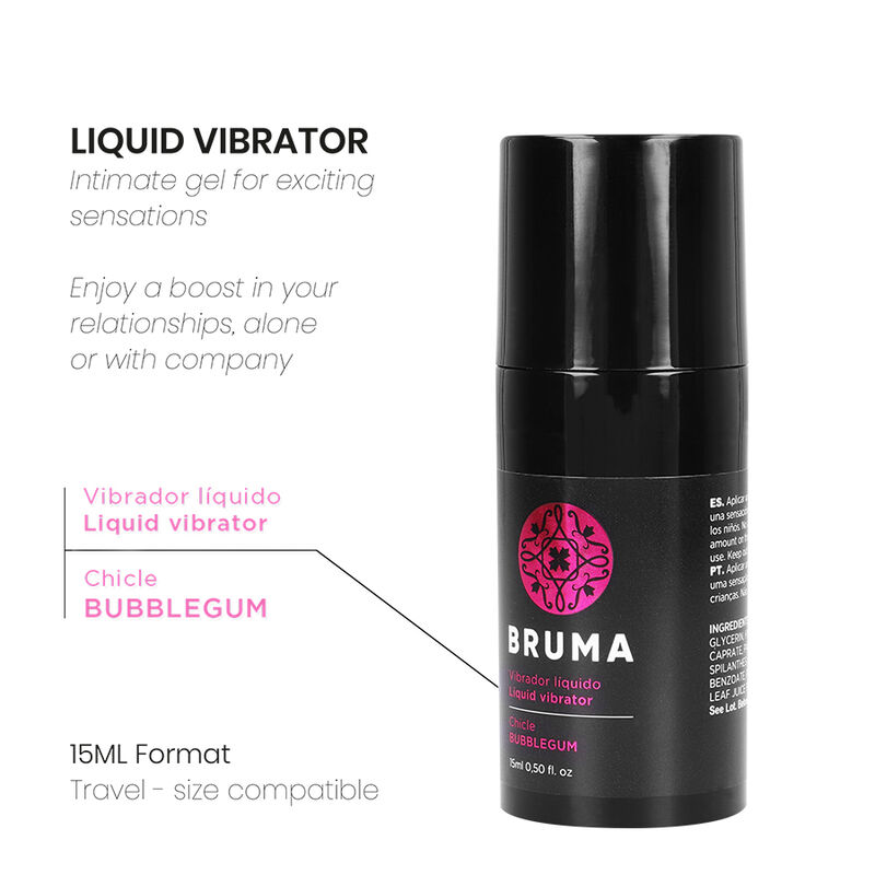 BRUMA - LIQUID VIBRATOR ULTRA SLIDING BUBBLEGUM 15 ML 2 BRUMA - LIQUID VIBRATOR ULTRA SLIDING BUBBLEGUM 15 ML - obrazek 2
