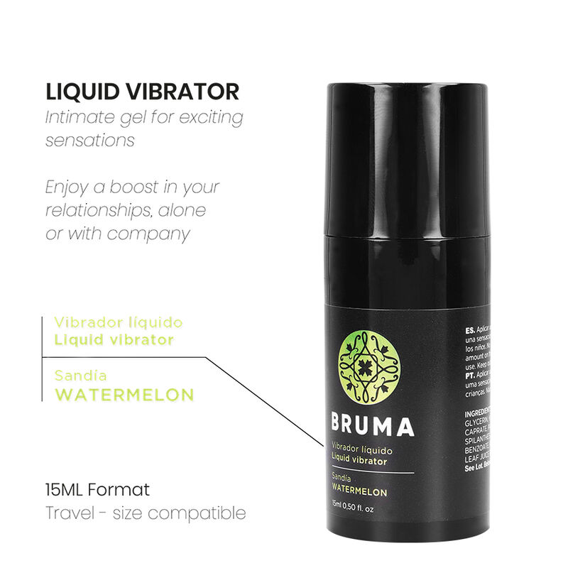 BRUMA - LIQUID VIBRATOR ULTRA SLIDING WATERMELON 15 ML 4 BRUMA - LIQUID VIBRATOR ULTRA SLIDING WATERMELON 15 ML - obrazek 4