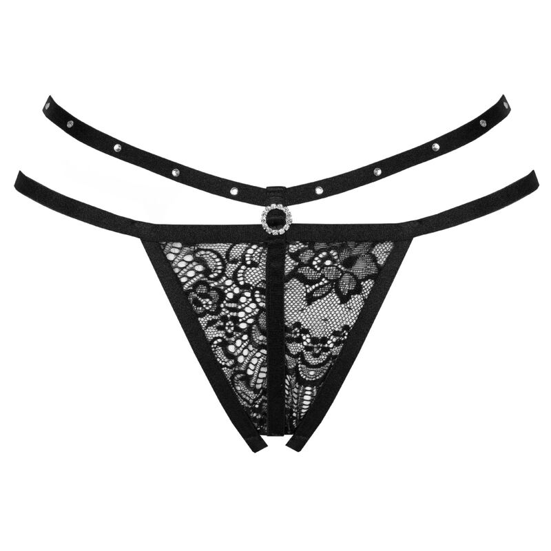 LIVCO CORSETTI FASHION - NOMADE THONG CROTCHLESS BLACK 8 LIVCO CORSETTI FASHION - NOMADE THONG CROTCHLESS BLACK - obrazek 3